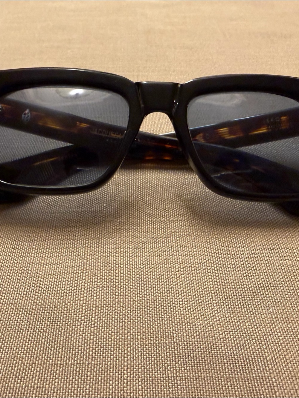 Classic Black Rectangle Men’s Sunglasses - Tortoise Arms